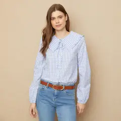 UNIVERSITY CLUB - Blusa Manga Larga Algodón Mujer
