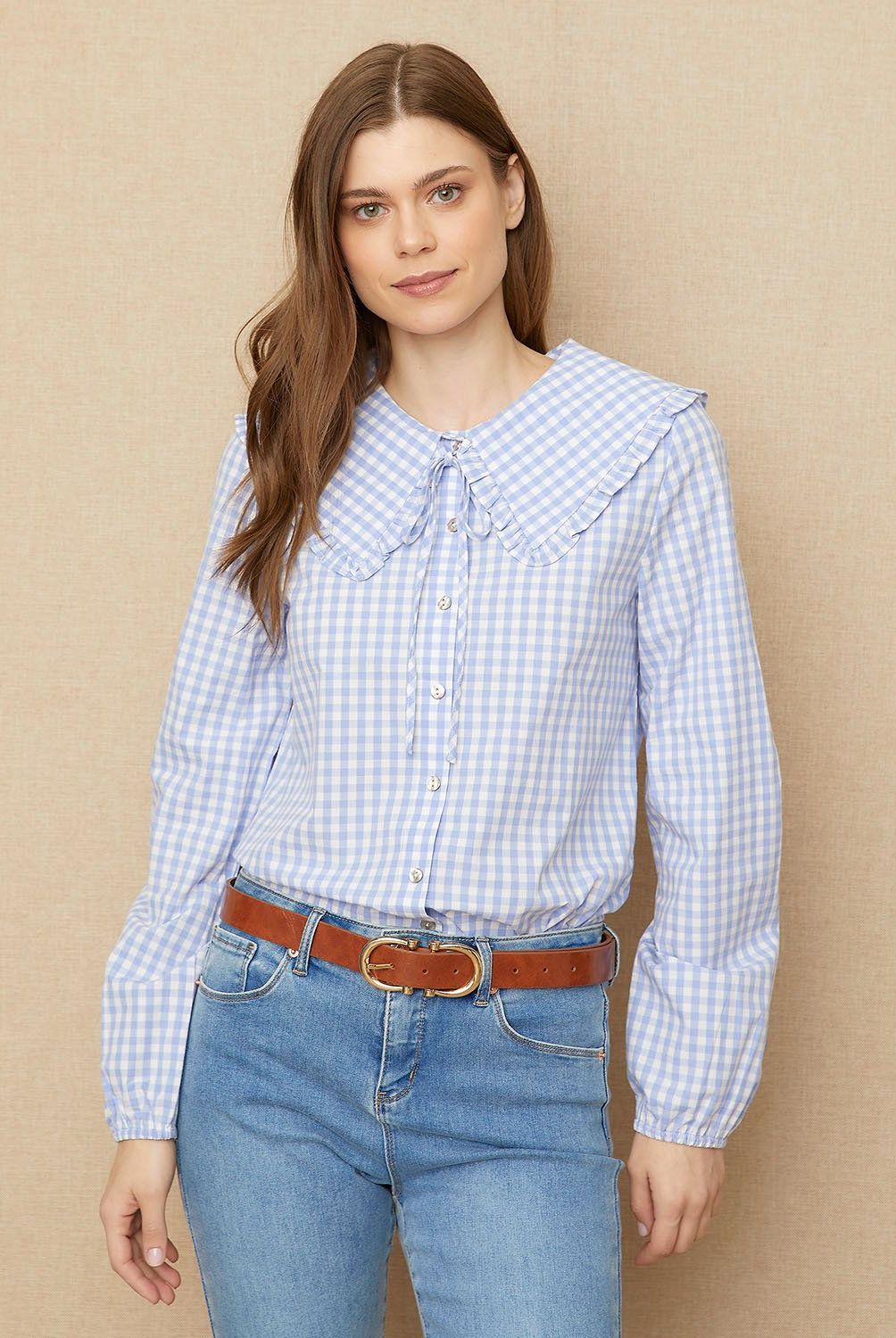 UNIVERSITY CLUB - Blusa Manga Larga Algodón Mujer University Club