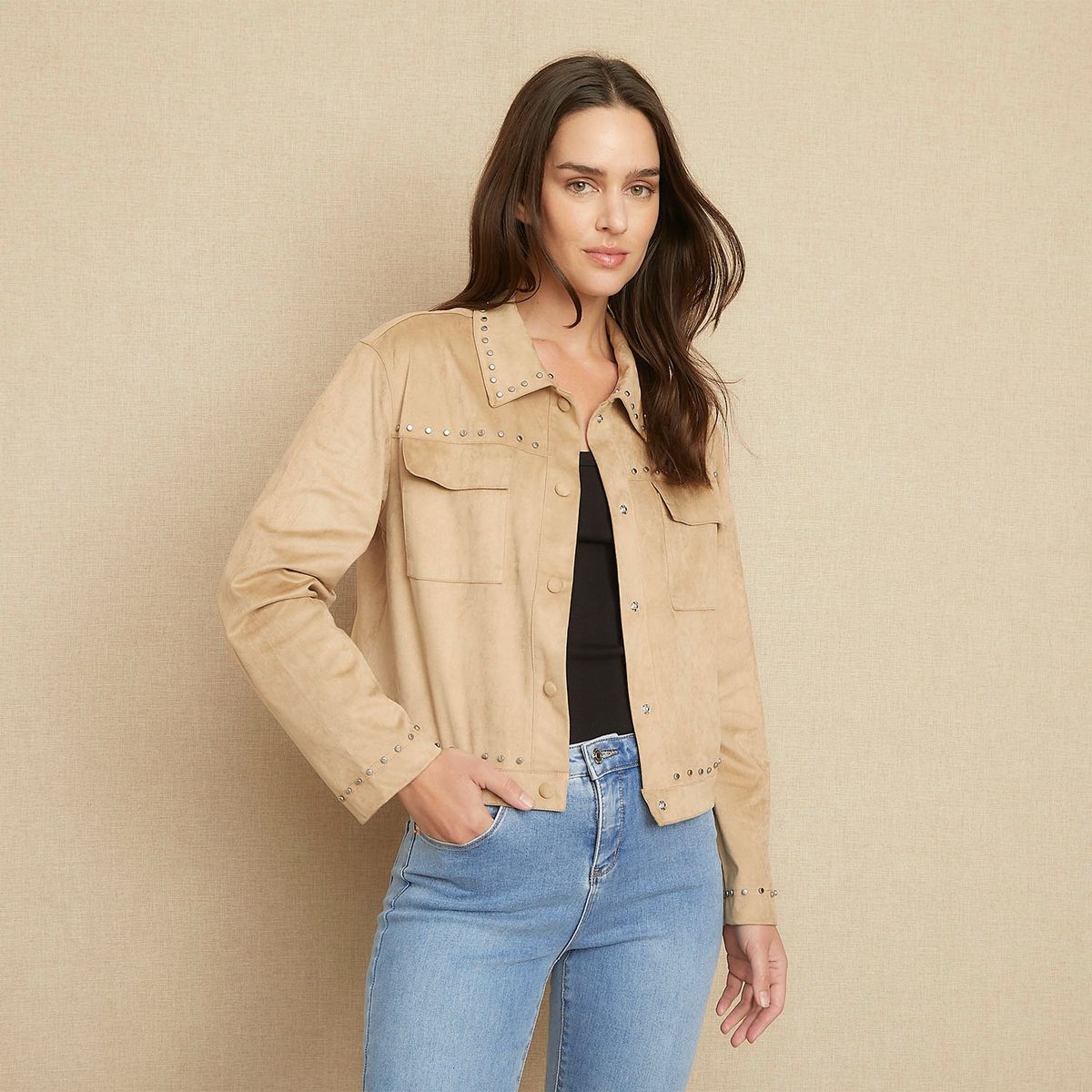 UNIVERSITY CLUB - Chaqueta University Club Casual Algodón Mujer Manga Larga