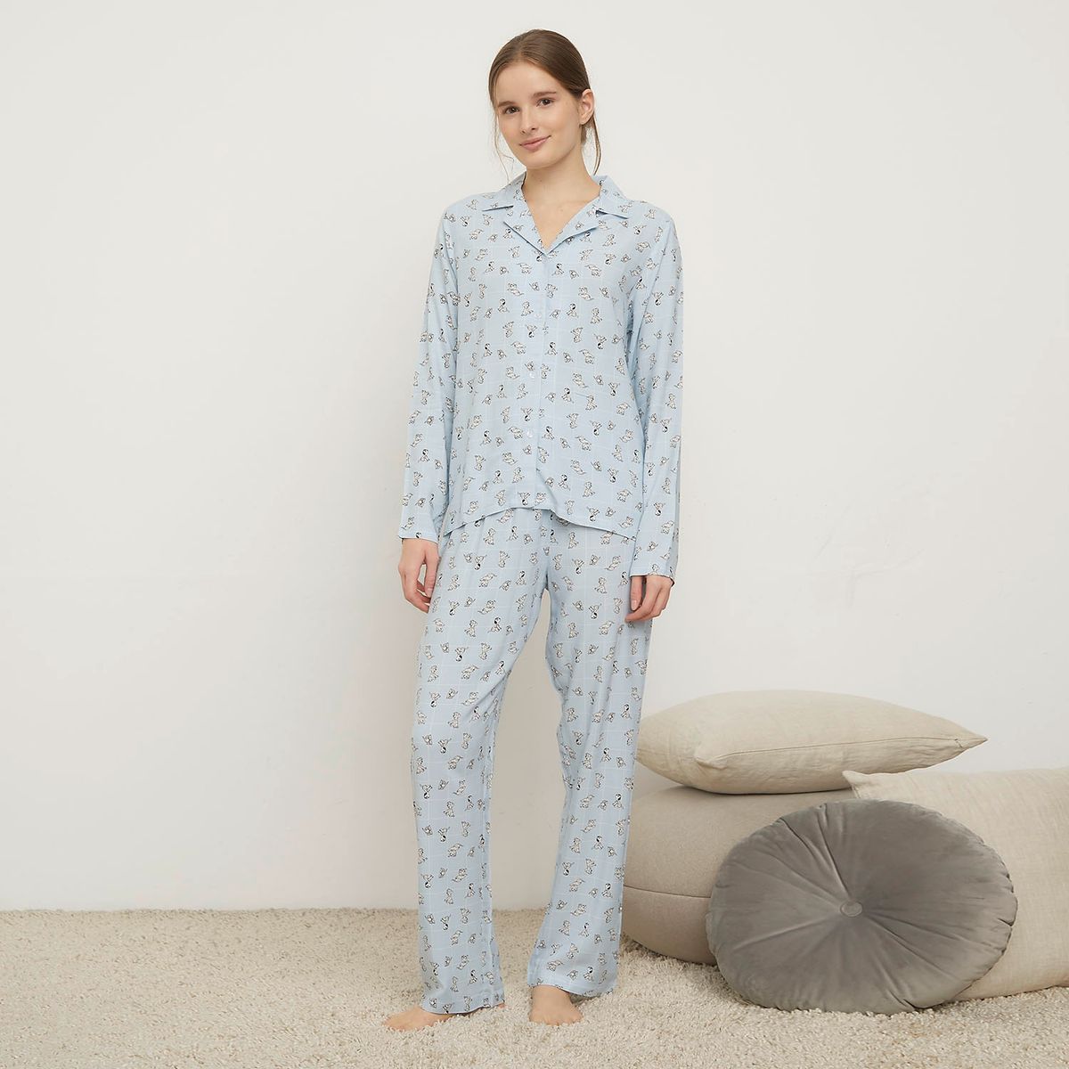 DISNEY - Pijama Camisero Dalmatas Mujer Disney