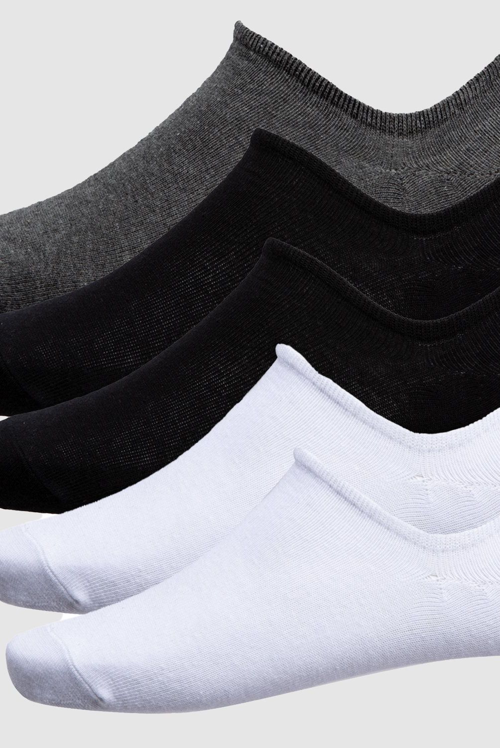 BEARCLIFF - Pack De 5 Calcetines Invisibles Hombre Bearcliff