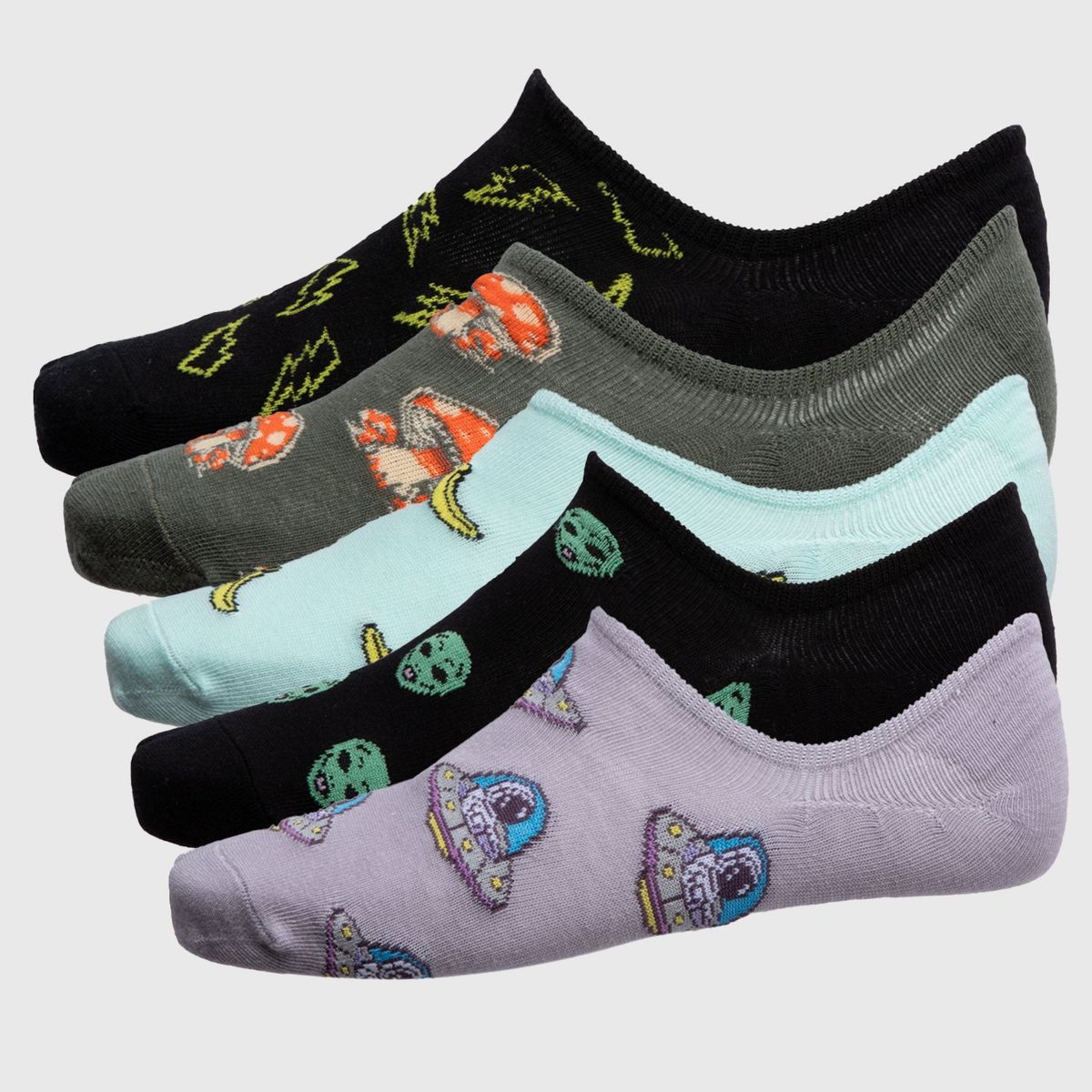 BEARCLIFF - Pack De 5 Calcetines Invisibles Hombre Bearcliff