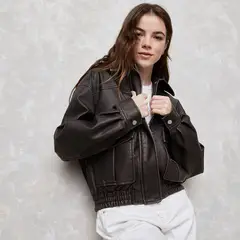 SYBILLA - Chaqueta Mujer Diseño Liso Manga Larga