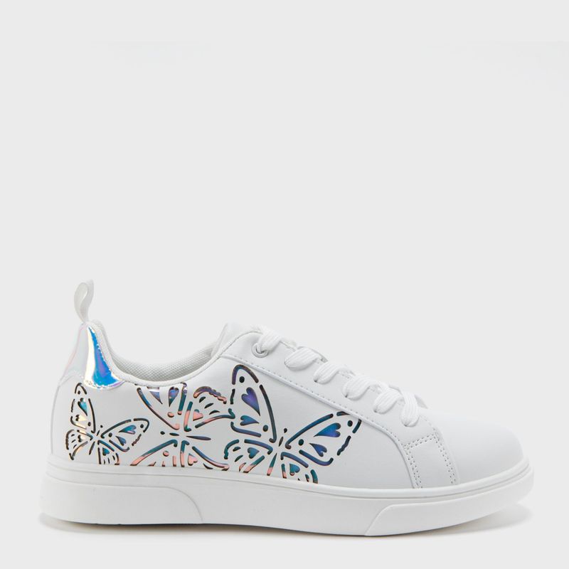 ELEVEN - Zapatillas Eleven Glitter Diseño Mariposas Niña Blanco