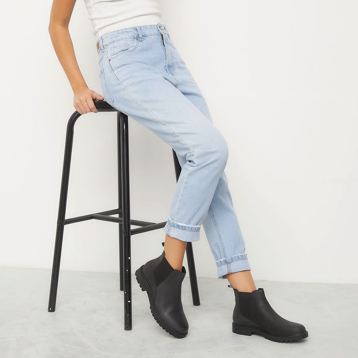 AMERICANINO - Botín Mujer Cuero Negro Americanino