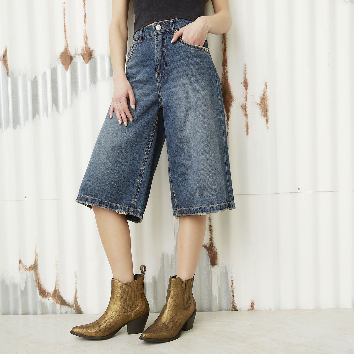 AMERICANINO - Botín Mujer Dorado Americanino