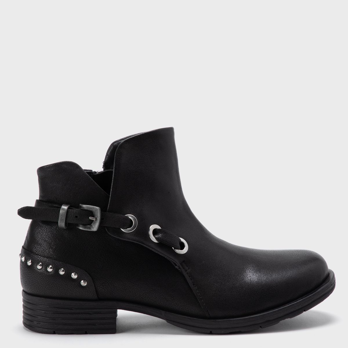 AMERICANINO - Botín Mujer Cuero Negro Americanino