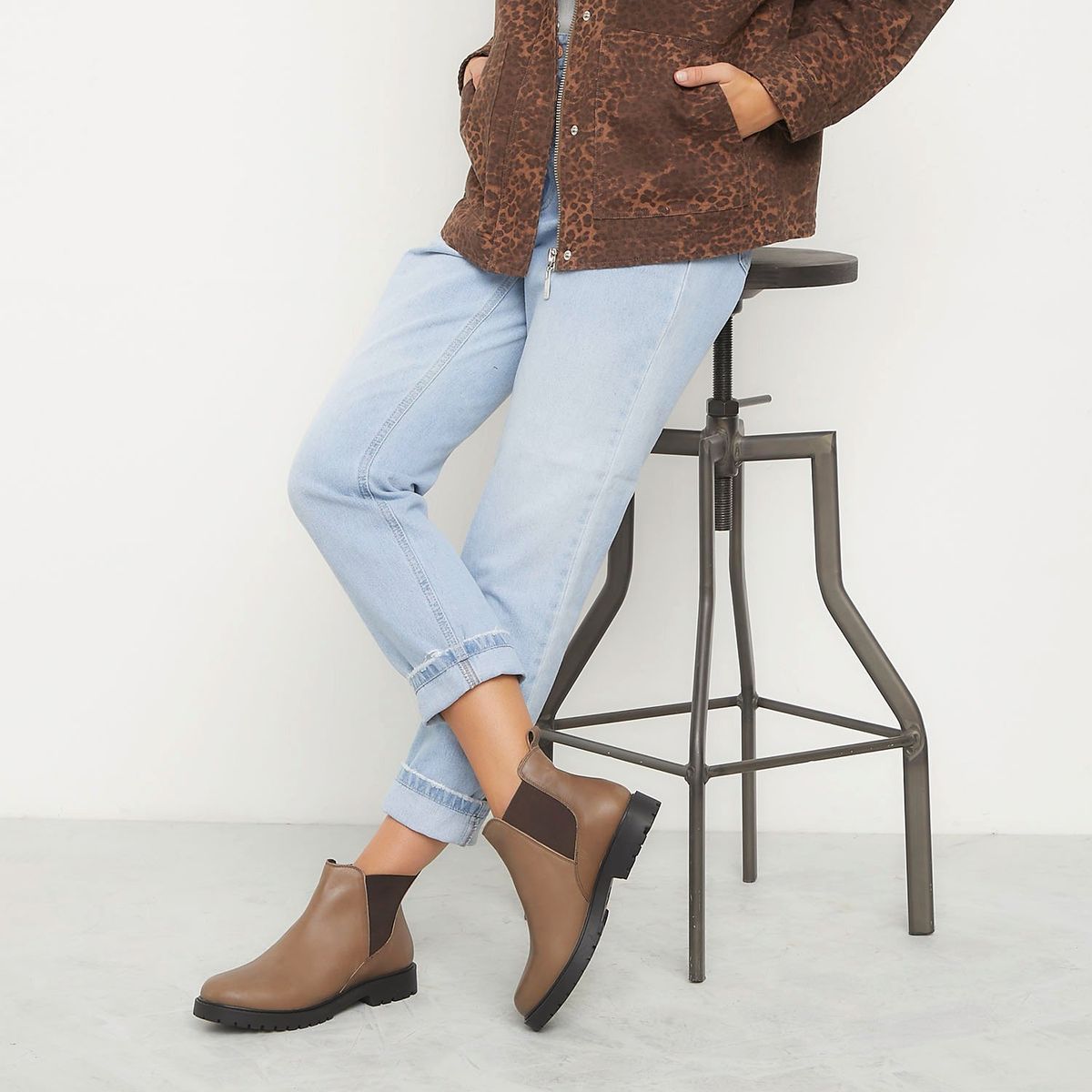 AMERICANINO - Botín Mujer Cuero Café Americanino