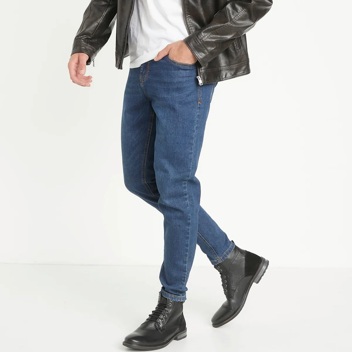 BASEMENT - Botas Hombre Basement Cuero Cordones