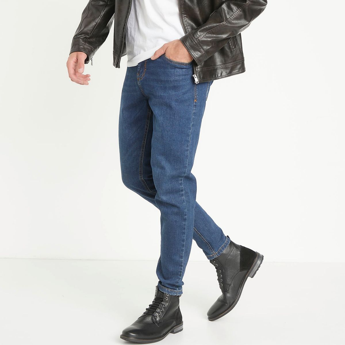 BASEMENT - Botas Hombre Basement Cuero Cordones