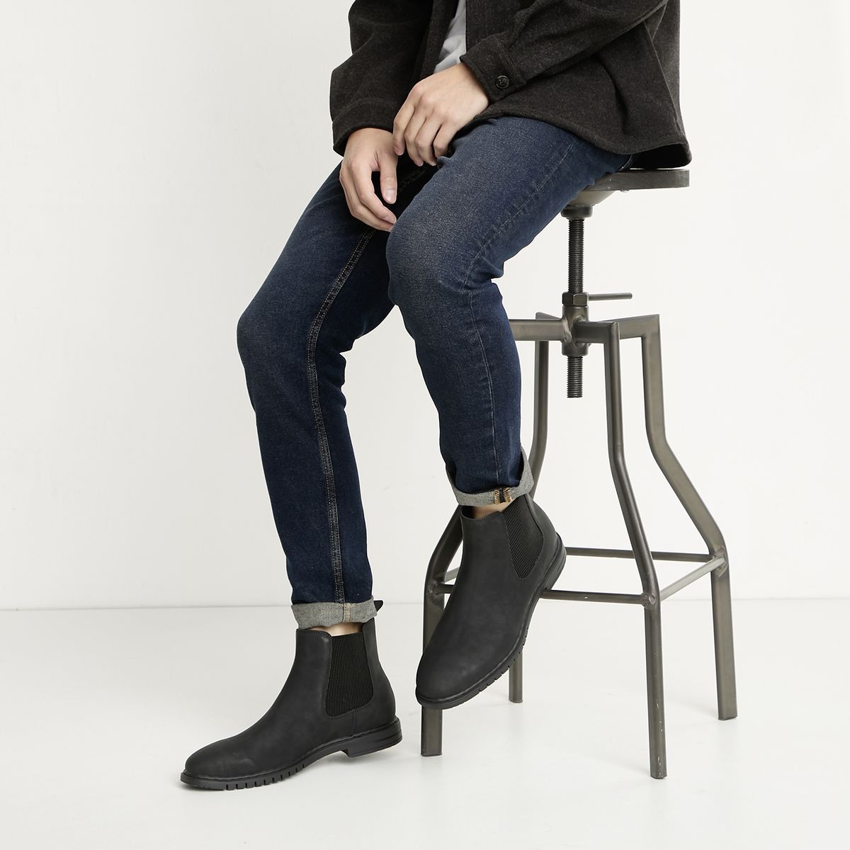 BASEMENT - Bota Hombre Negro Basement