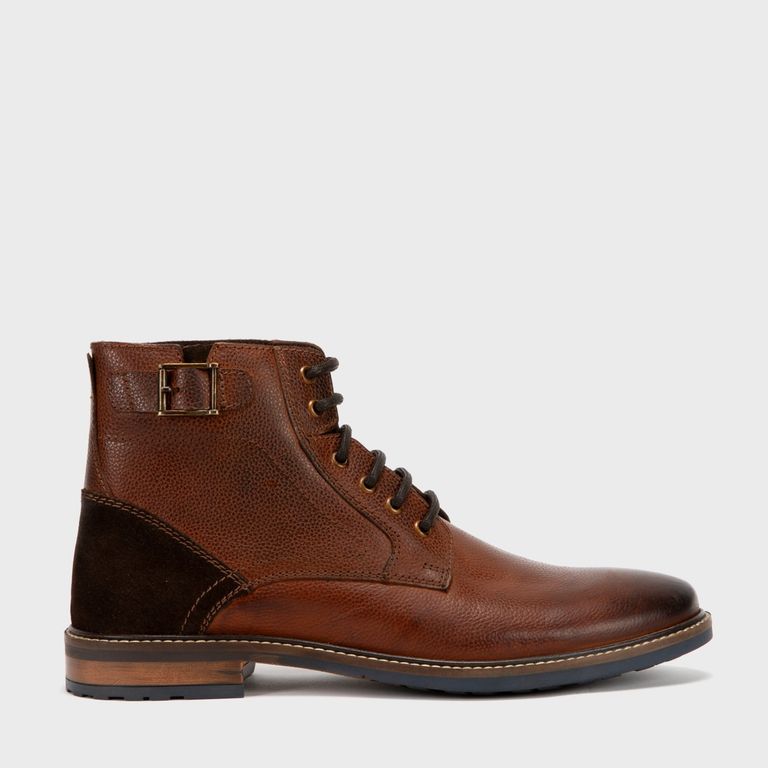 Bota Hombre Cuero Café