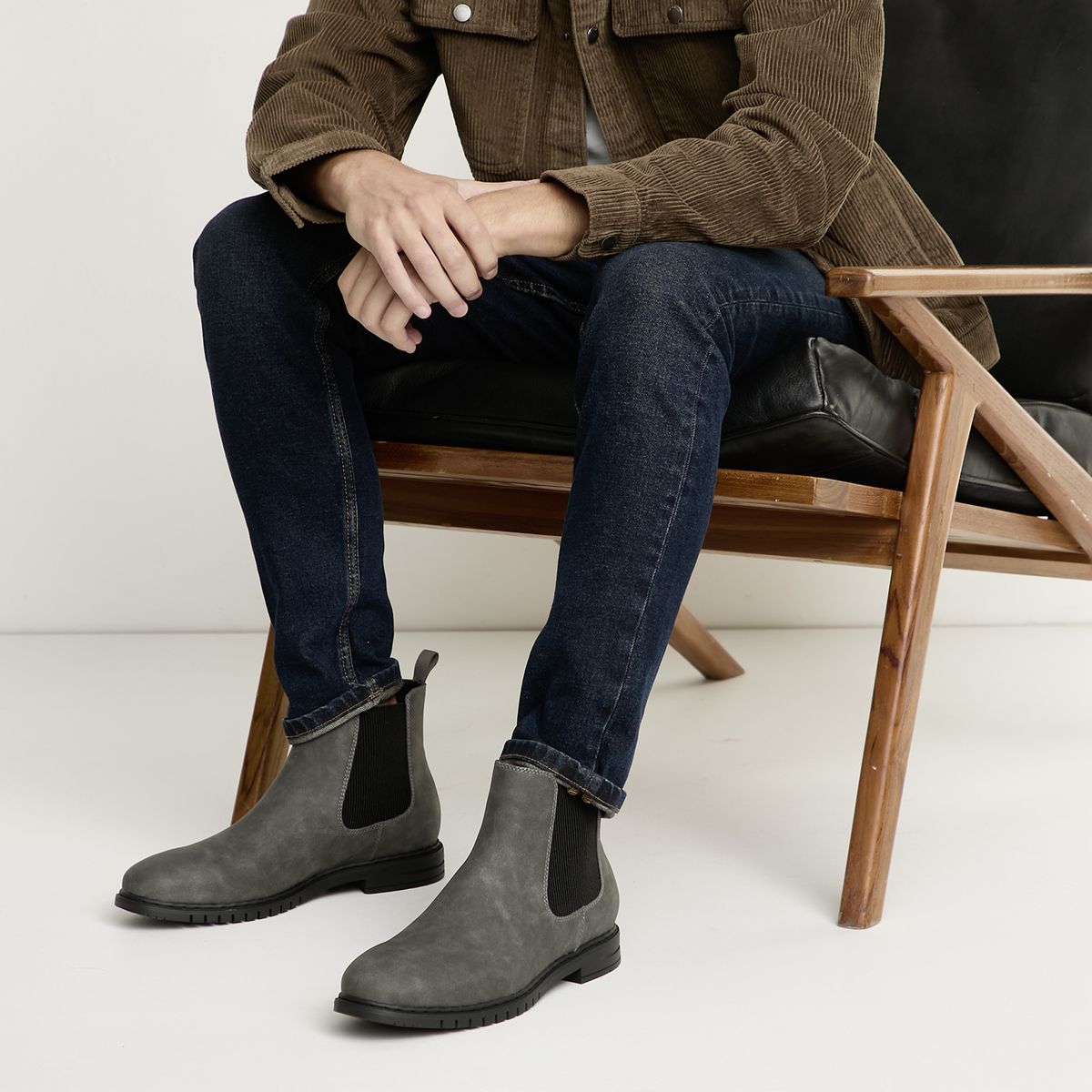 BASEMENT - Bota Hombre Gris Basement