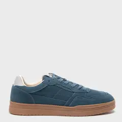 BASEMENT - Joaco Zapatilla Urbana Hombre Cuero Azul