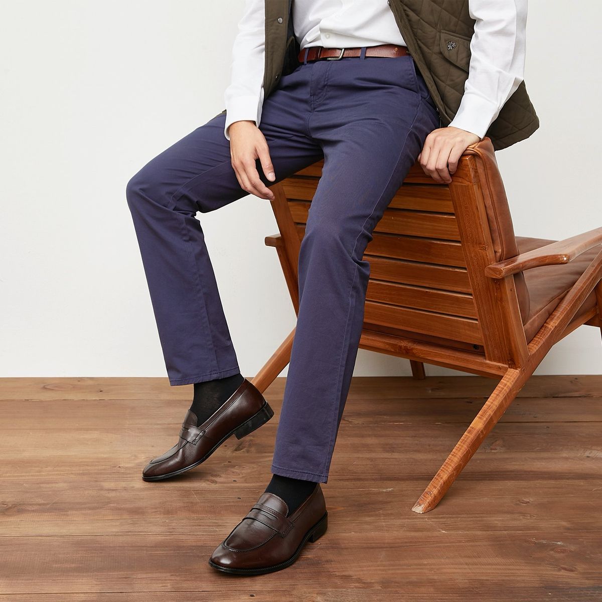 LA MARTINA - Mocasín Hombre Cuero Café La Martina