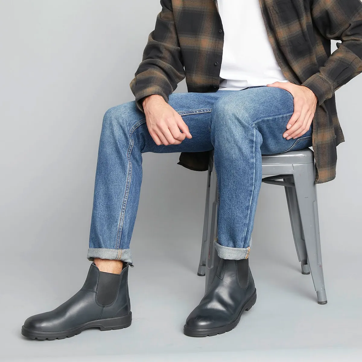 AMERICANINO - Botas Americanino Hombre Negras Tipo Chelsea