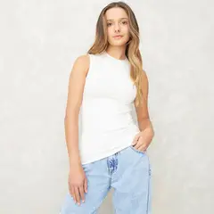 SYBILLA - Polera Sin Mangas Mujer Viscosa Casual