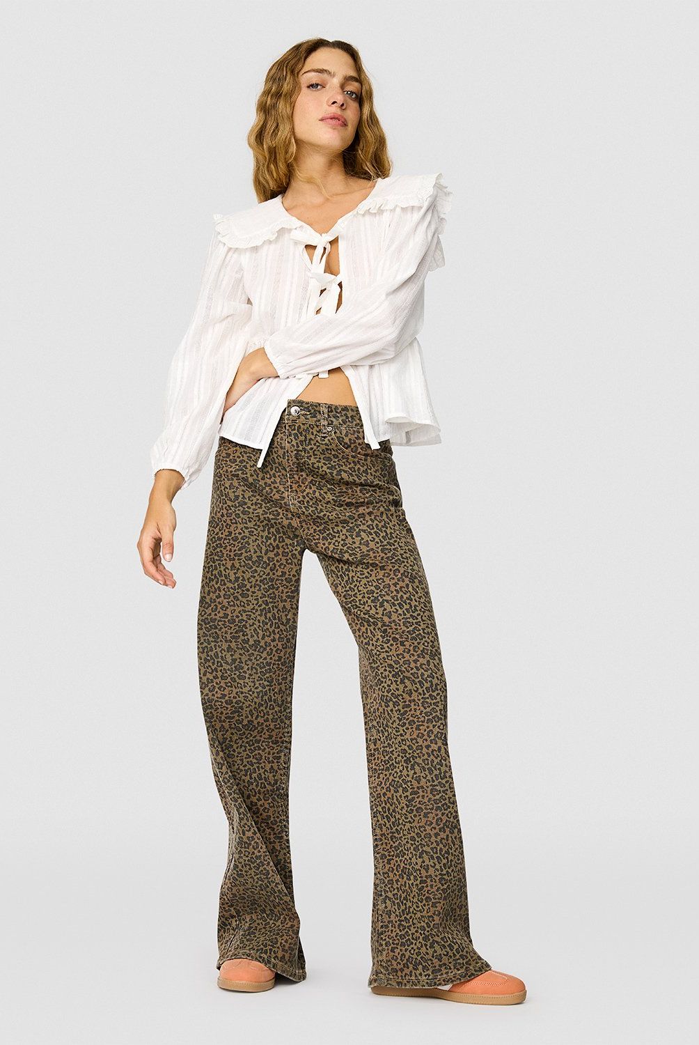 SYBILLA - Jeans Wide Leg Tiro Alto Mujer Sybilla