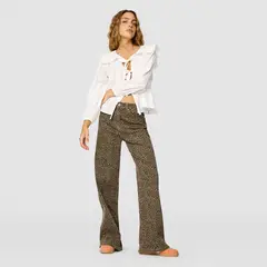 SYBILLA - Jeans Wide Leg Tiro Alto Mujer