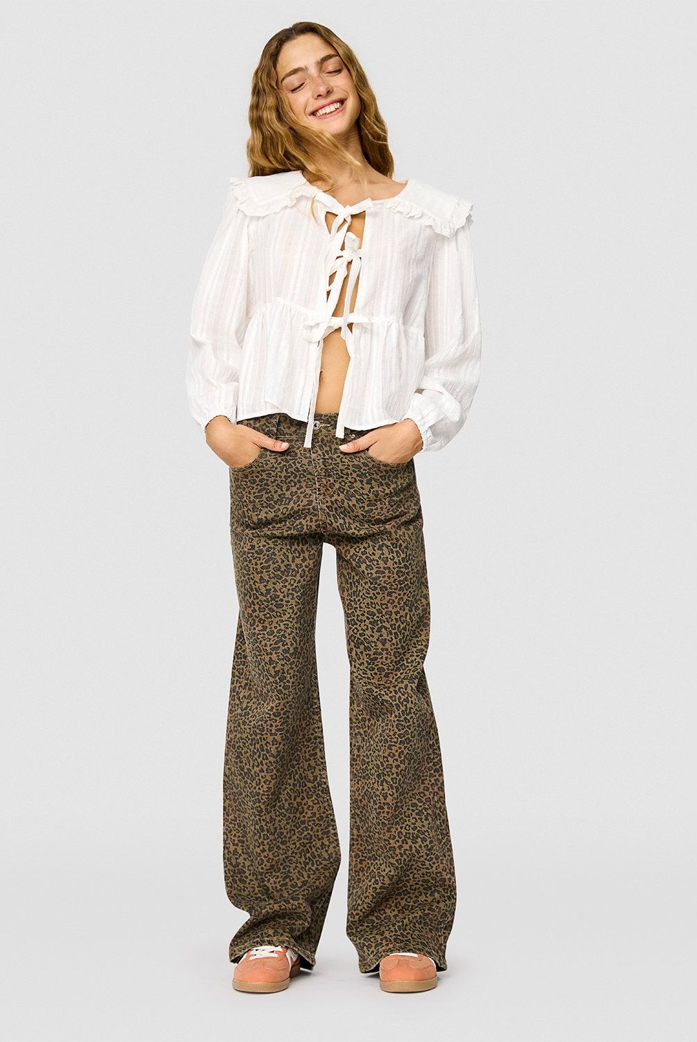 SYBILLA - Jeans Wide Leg Tiro Alto Mujer Sybilla