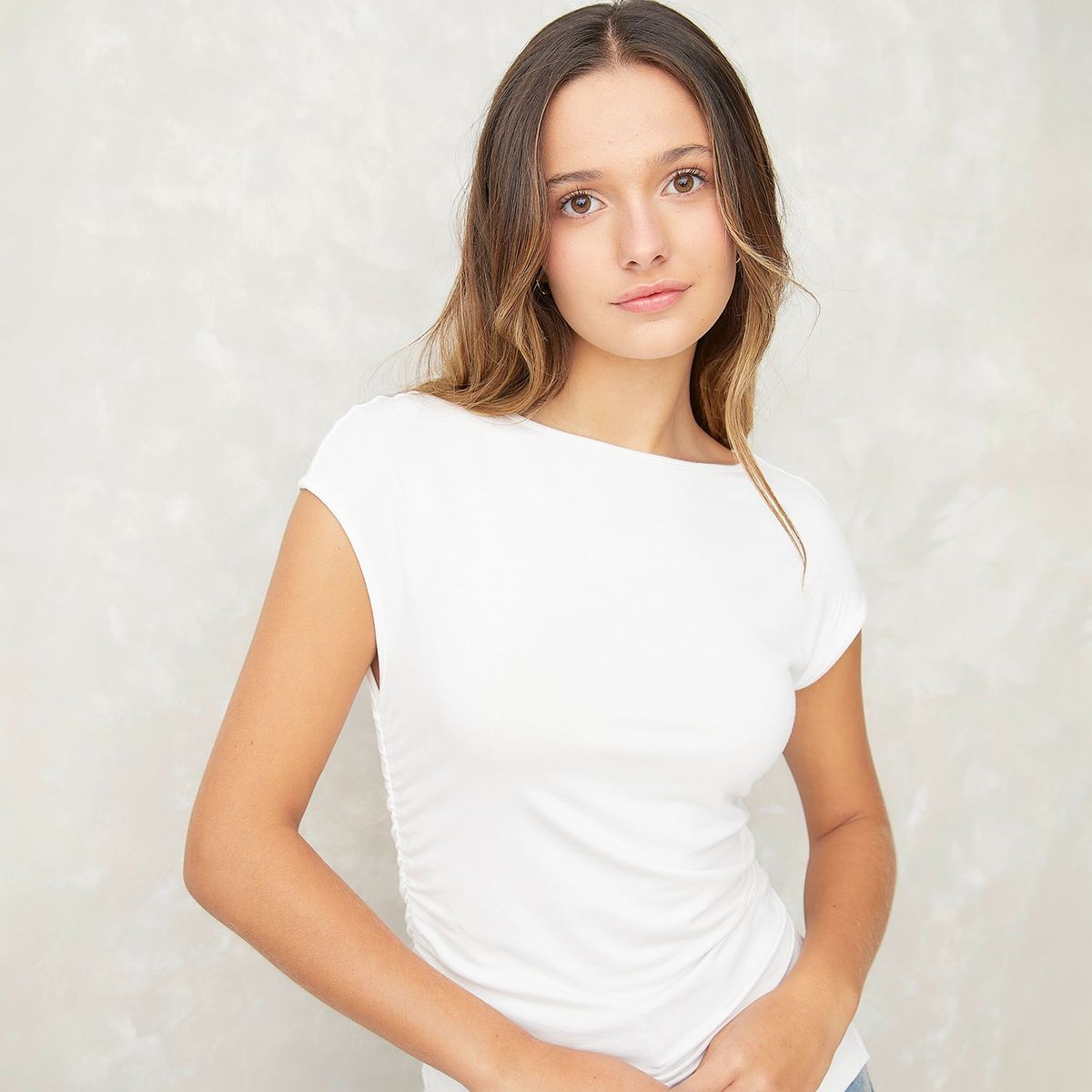 SYBILLA - Polera Manga Corta Mujer Sybilla Viscosa Casual