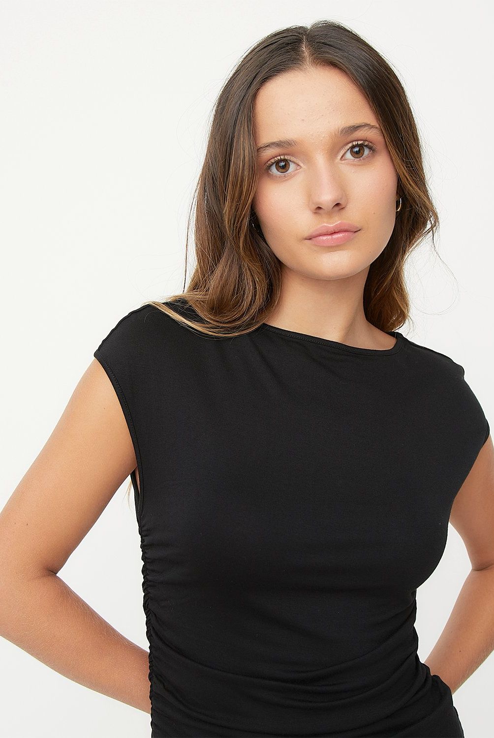 SYBILLA - Polera Manga Corta Mujer Sybilla Viscosa Casual