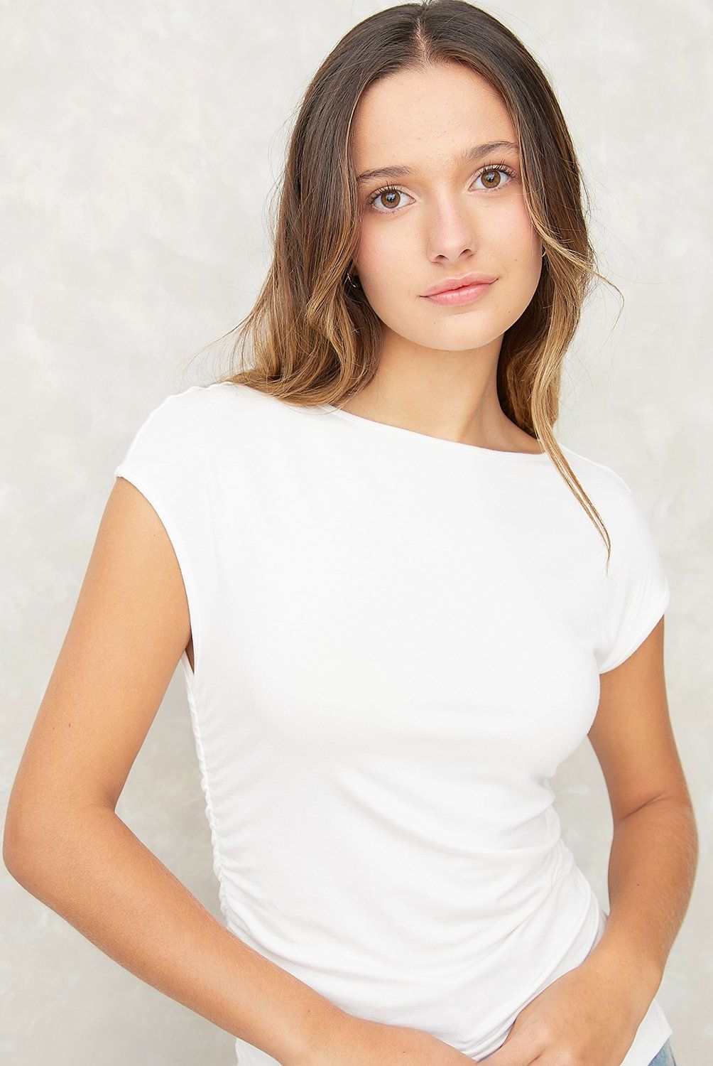 SYBILLA - Polera Manga Corta Mujer Sybilla Viscosa Casual