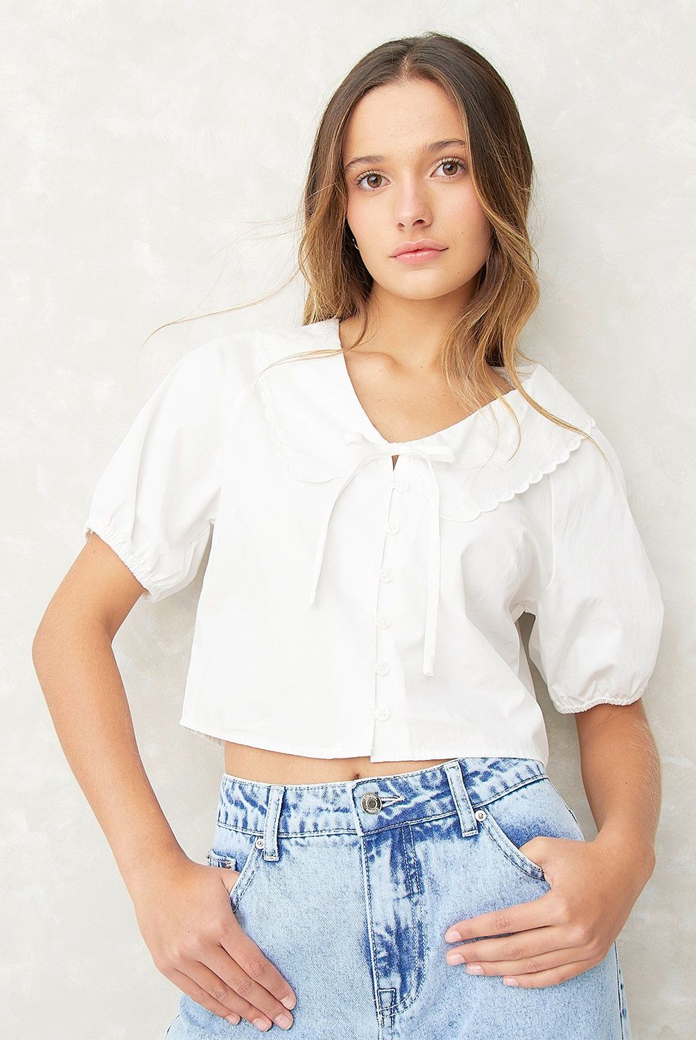 SYBILLA - Blusa Sybilla Manga Corta Algodón Mujer