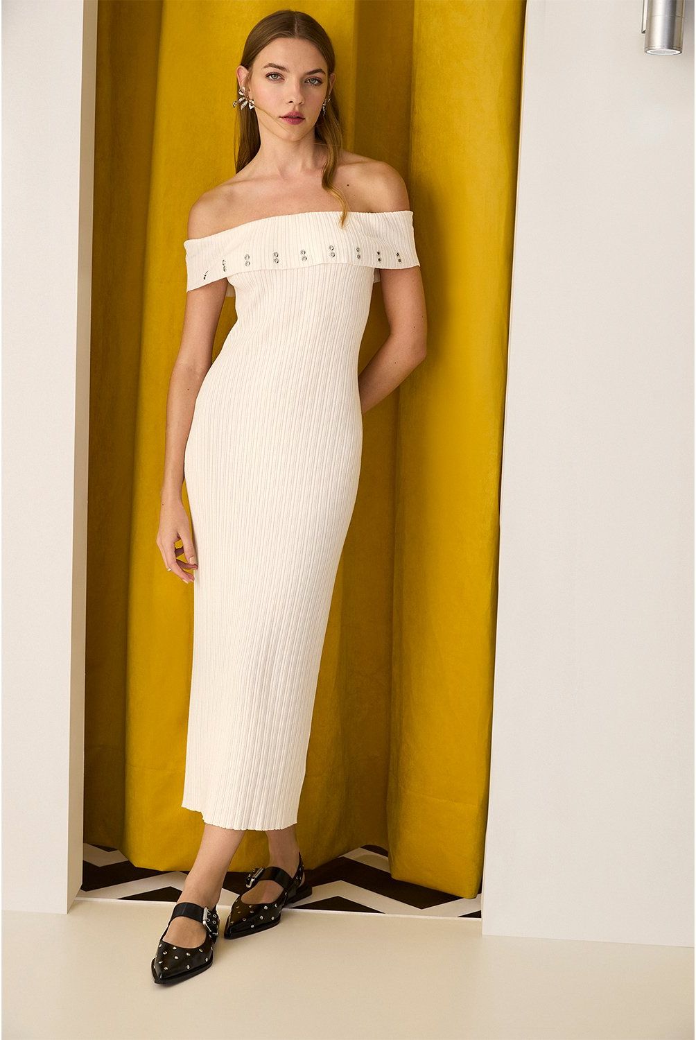 SYBILLA - Vestido Midi Tejido Mujer Sybilla