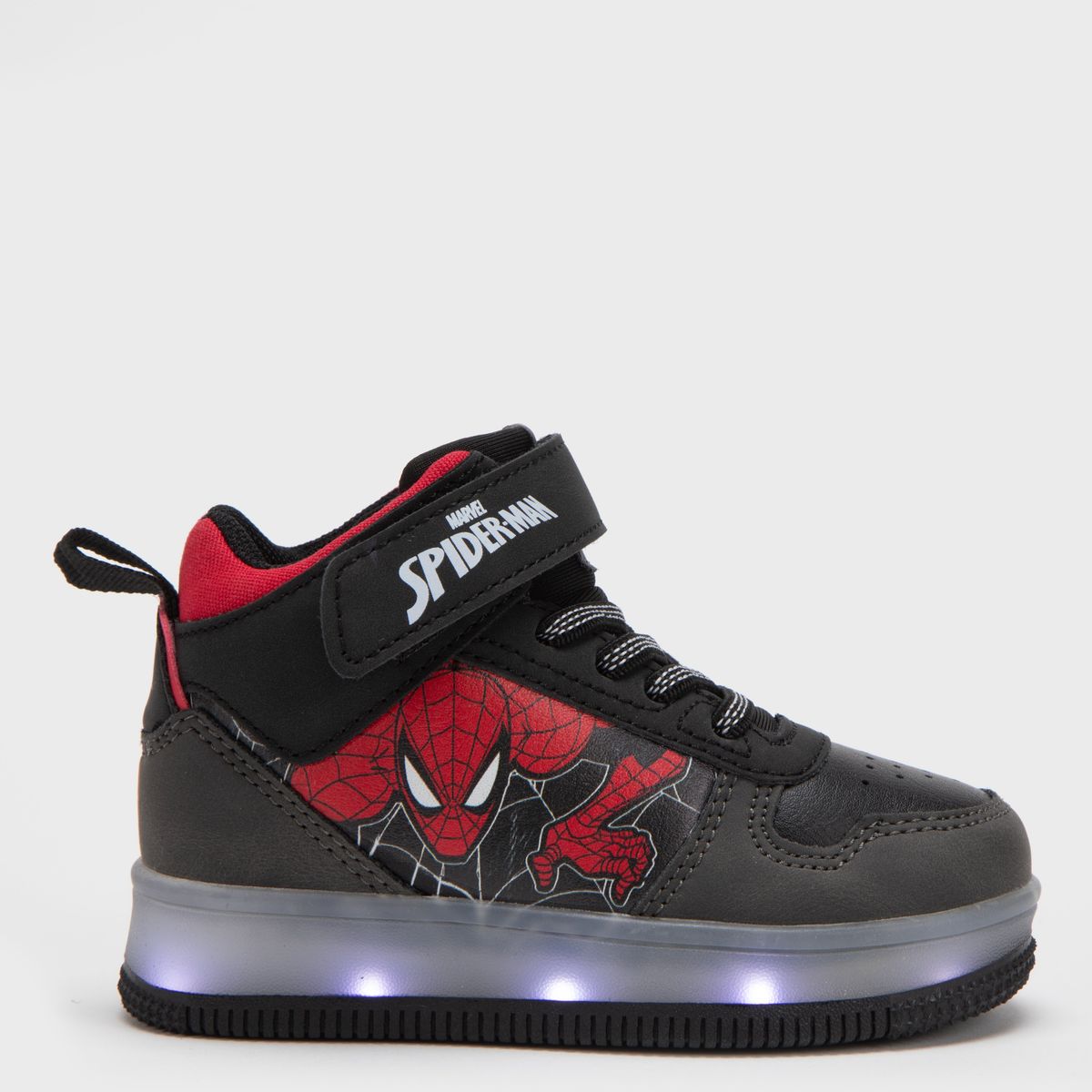 MARVEL - Zapatilla Urbana Niño Con Luces Negro (22 A 26) Marvel