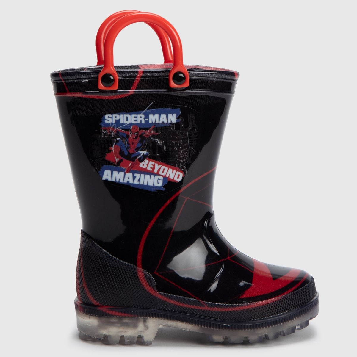 MARVEL - Bota de Agua Niño Con Luces Negro (22 a 26) Marvel