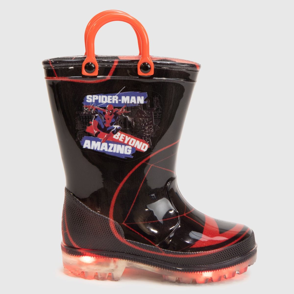 MARVEL - Bota de Agua Niño Con Luces Negro (22 a 26) Marvel