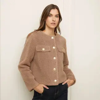 BASEMENT - Chaqueta Peluda Mujer