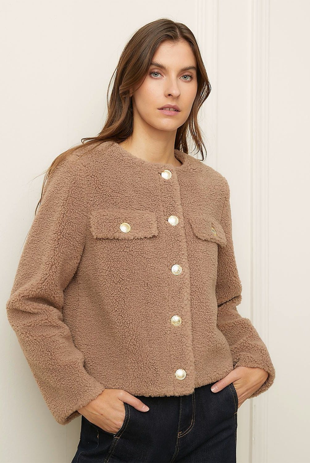 BASEMENT - Chaqueta Peluda Mujer Basement