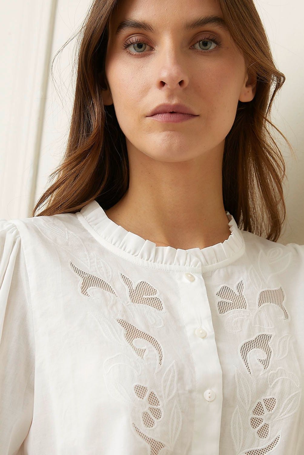 BASEMENT - Blusa Manga Larga Algodón Mujer Basement