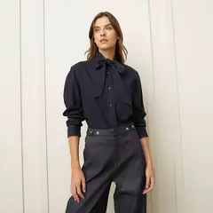 BASEMENT - Blusa Manga Larga Algodón Mujer
