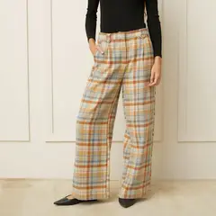BASEMENT - Pantalón Palazzo Tiro Medio Mujer
