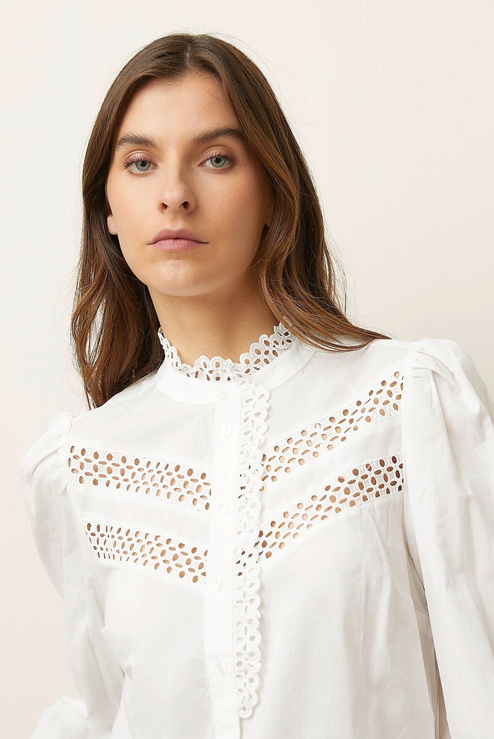BASEMENT - Blusa Manga Larga Algodón Mujer Basement