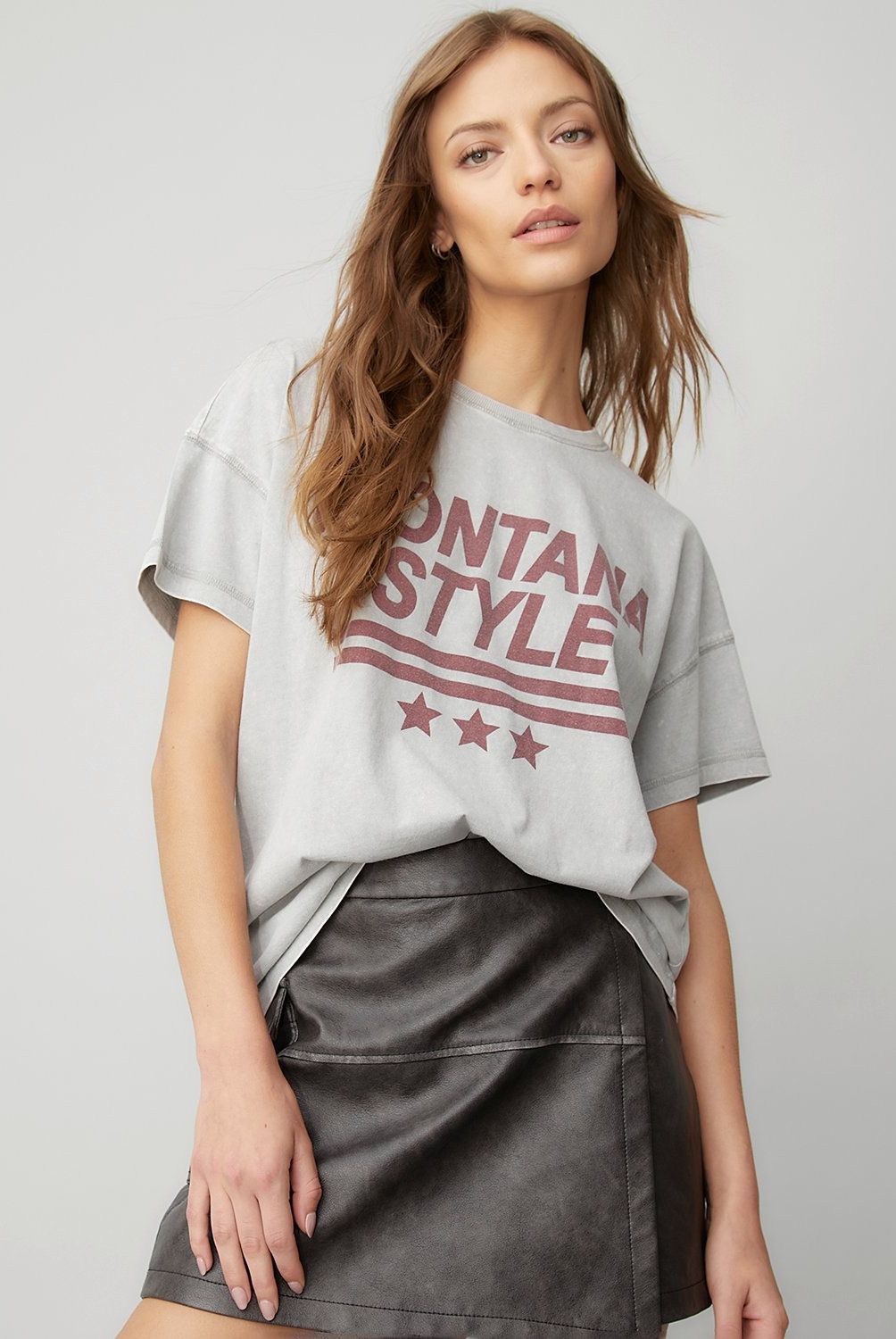 AMERICANINO - Polera Americanino Manga Corta Algodón Estampada Mujer