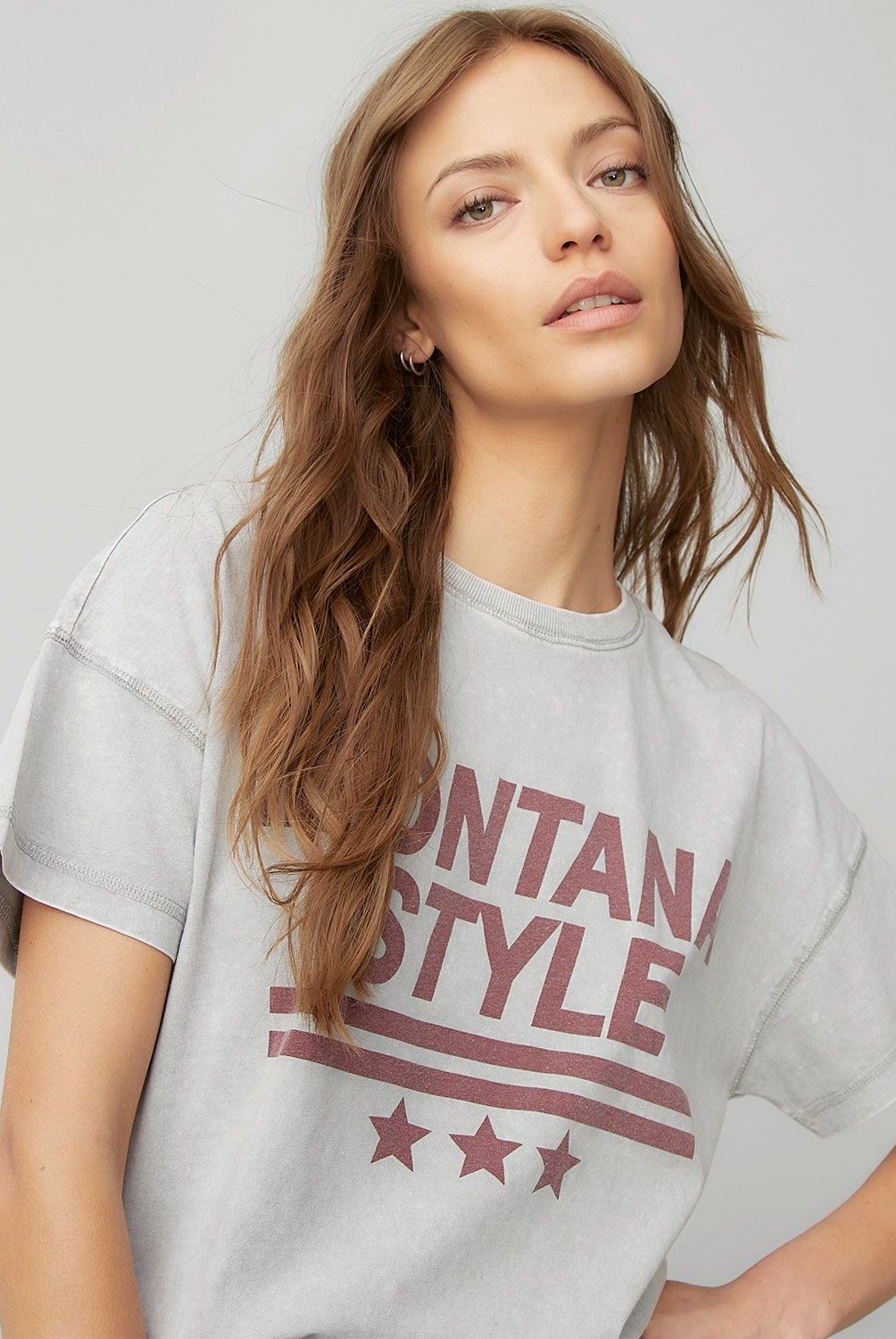 AMERICANINO - Polera Americanino Manga Corta Algodón Estampada Mujer