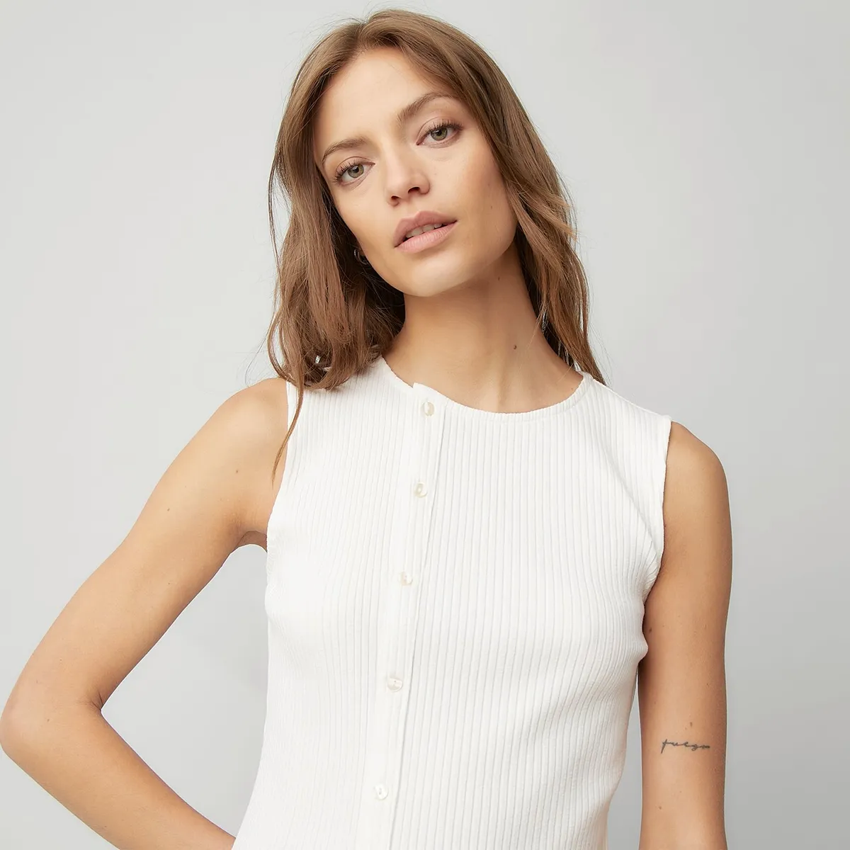 AMERICANINO - Polera Sin Mangas Algodón Americanino Mujer Casual