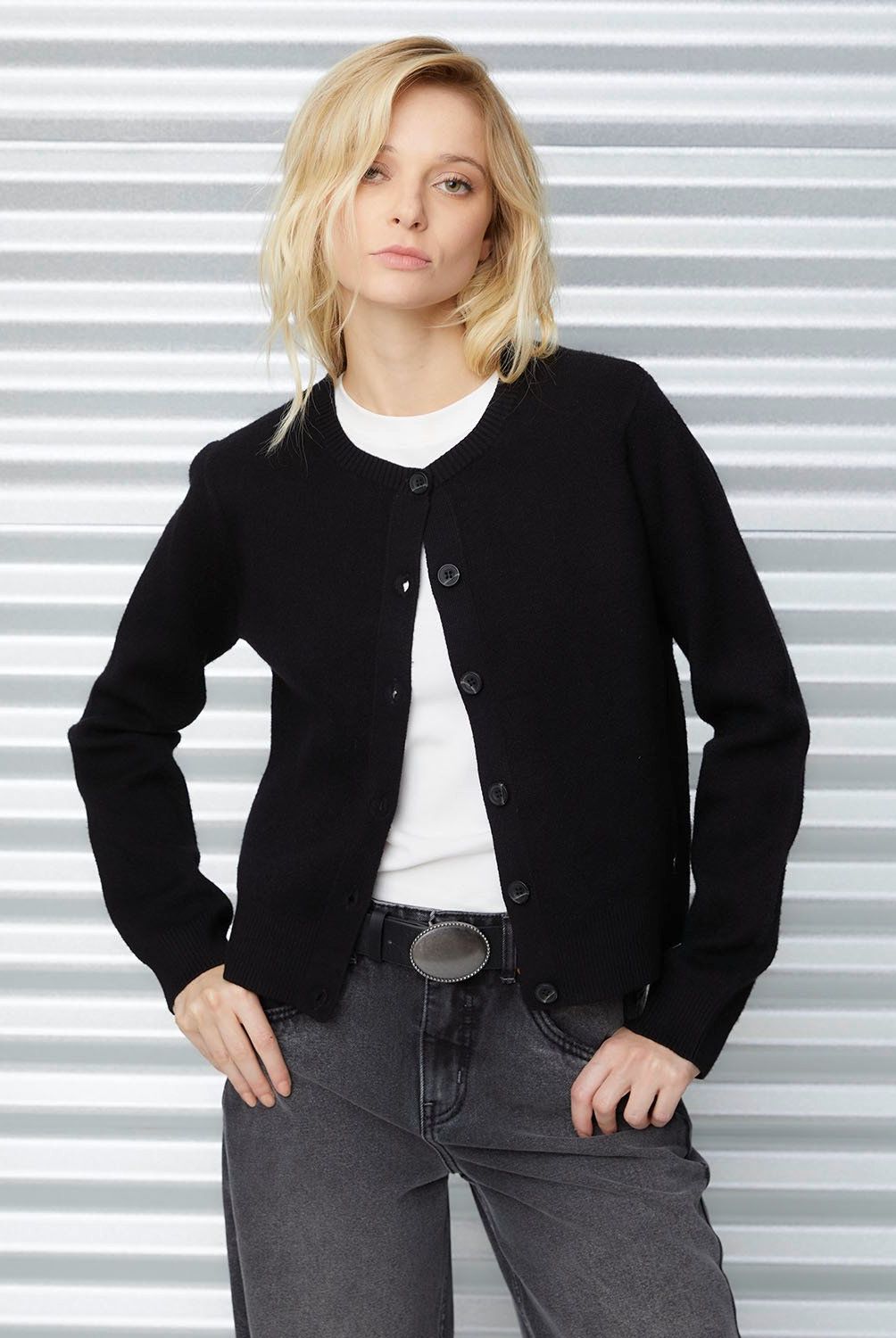AMERICANINO - Chaleco Americanino Mujer Manga Larga Diseño Casual