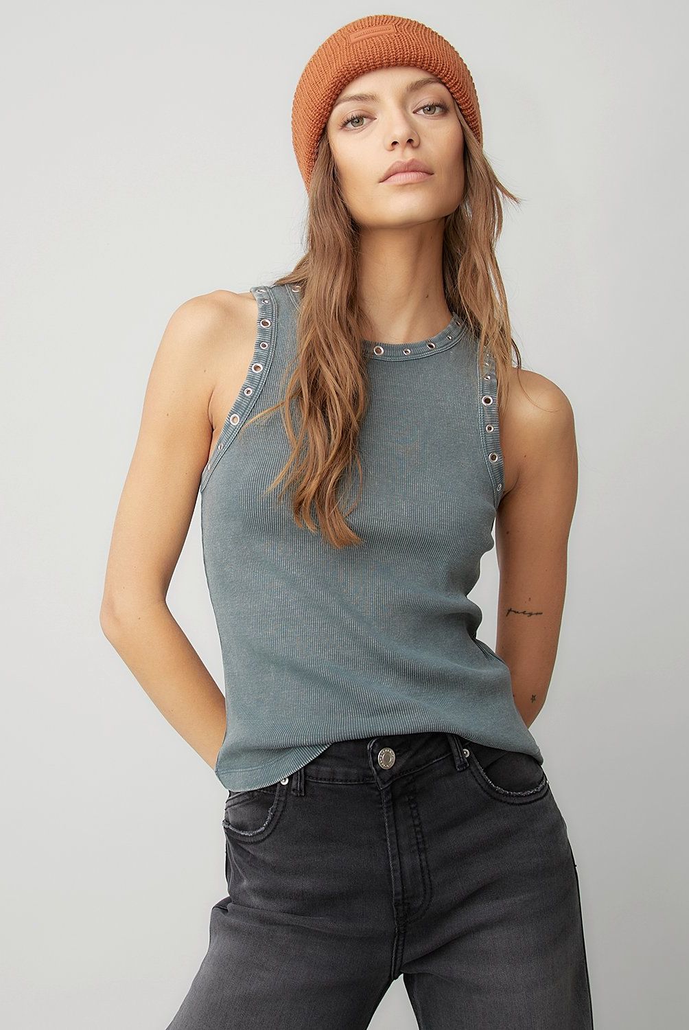 AMERICANINO - Polera Sin Mangas Algodón Americanino Mujer Casual