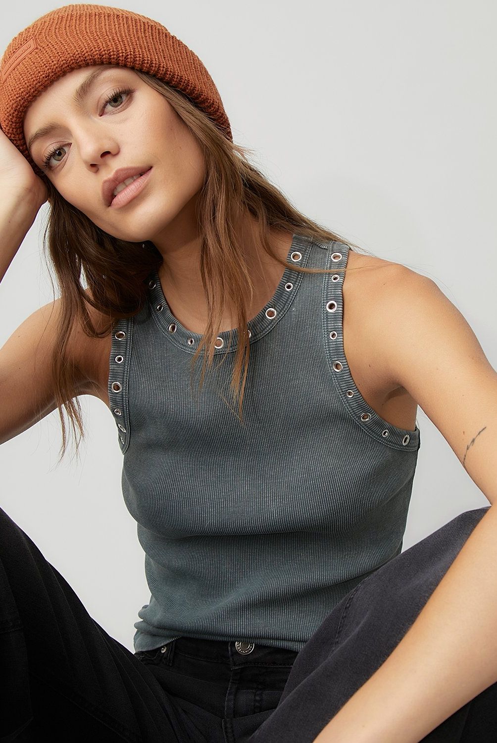 AMERICANINO - Polera Sin Mangas Algodón Americanino Mujer Casual