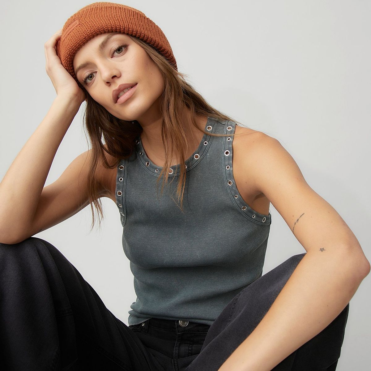 AMERICANINO - Polera Sin Mangas Algodón Americanino Mujer Casual