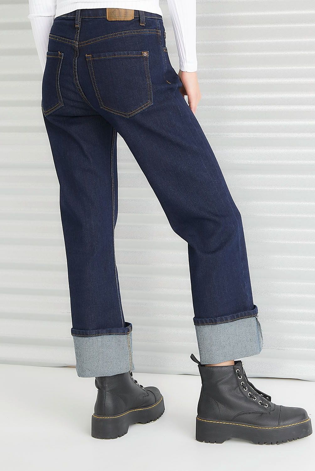 AMERICANINO - Jeans Básico Tiro Medio Mujer Americanino