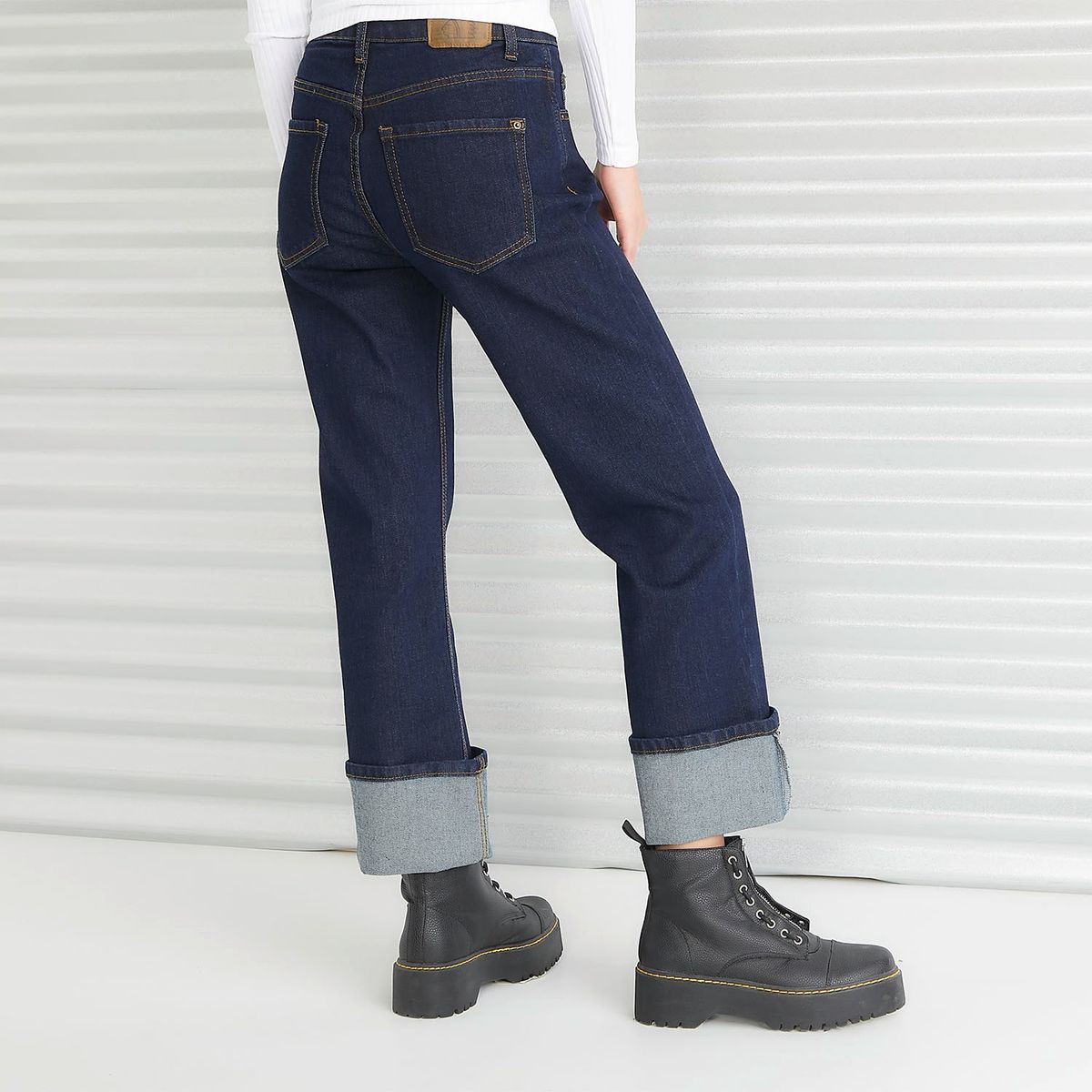 AMERICANINO - Jeans Straight Tiro Medio Mujer Americanino