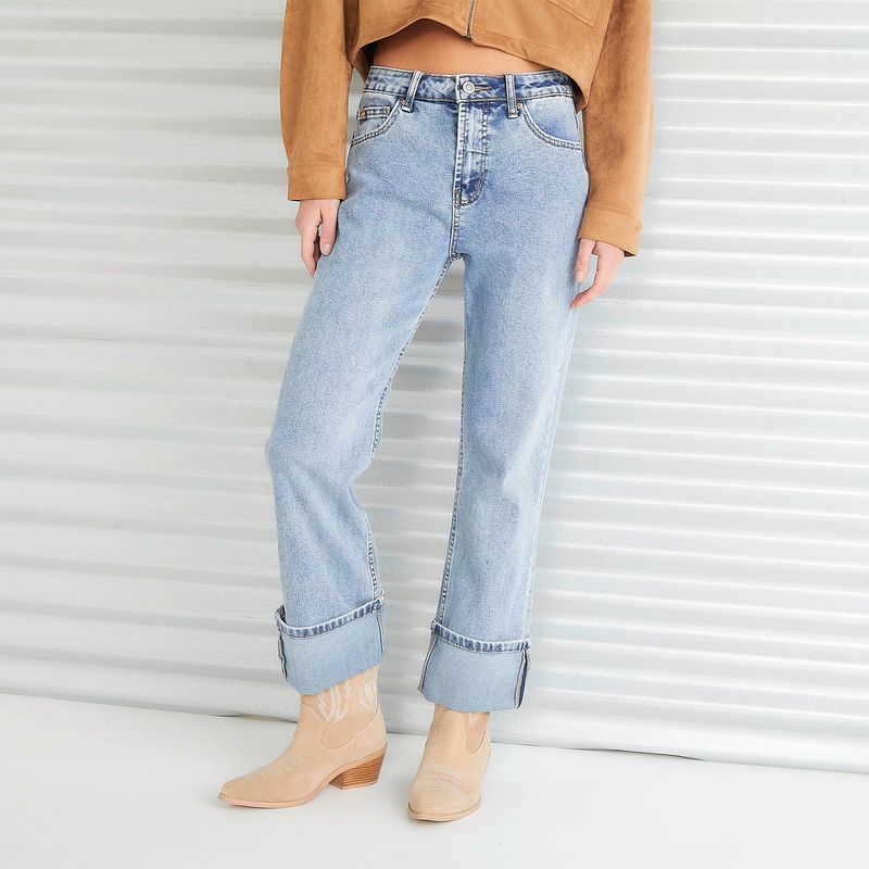 AMERICANINO - Jeans Básico Tiro Medio Mujer Americanino