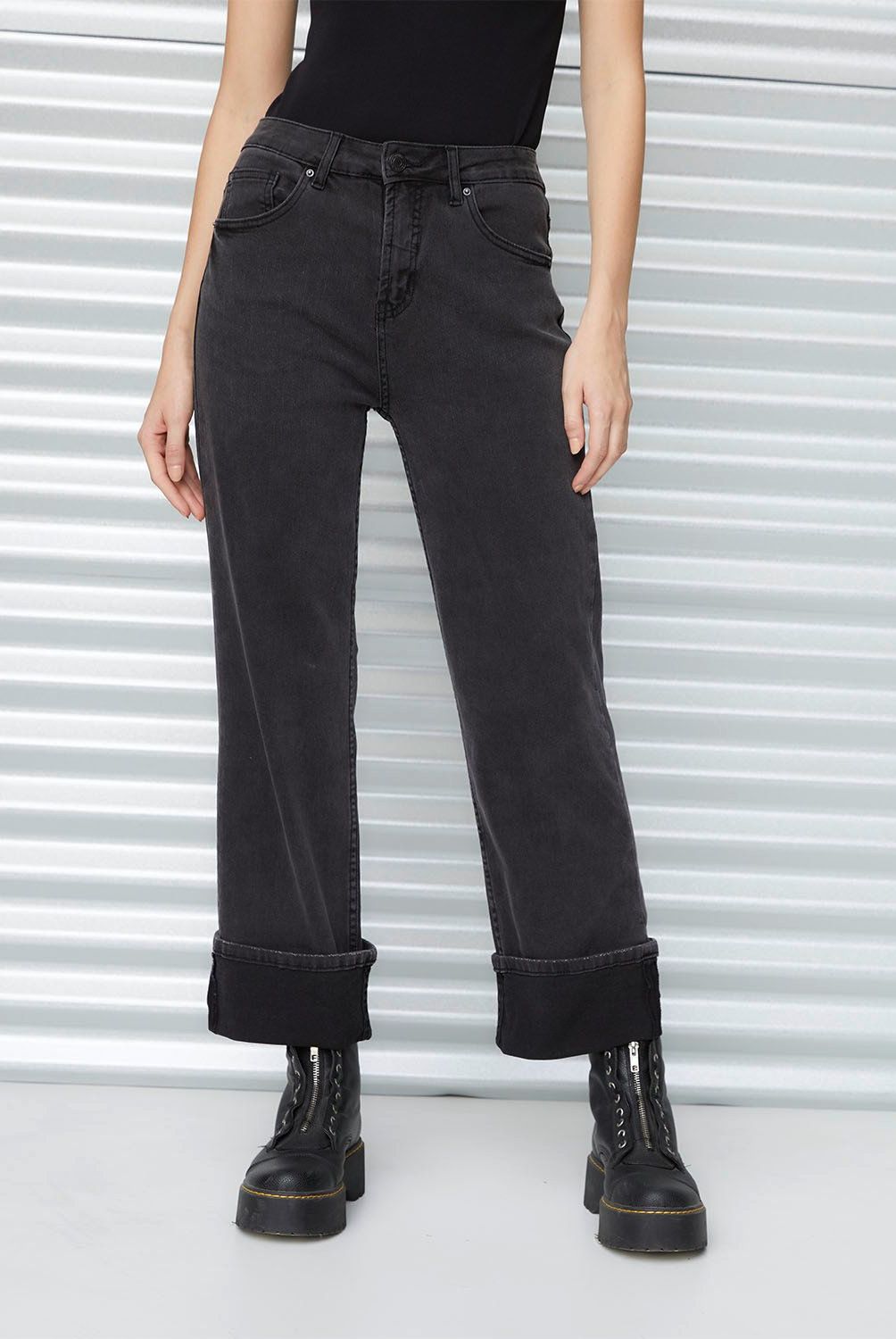 AMERICANINO - Jeans Básico Tiro Medio Mujer Americanino