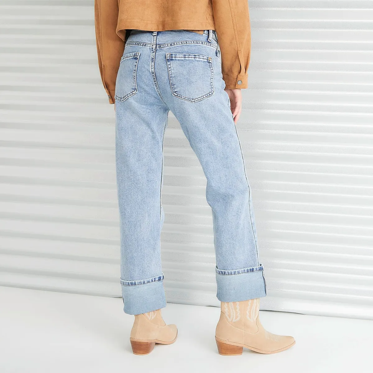 AMERICANINO - Jeans Básico Tiro Medio Mujer Americanino